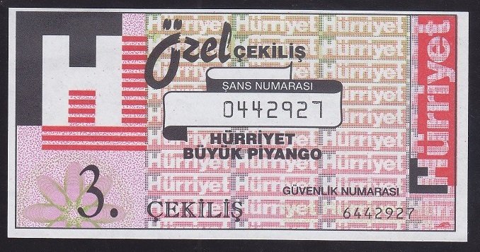 HÜRRİYET BÜYÜK PİYANGO 3.ÖZEL ÇEKİLİŞ