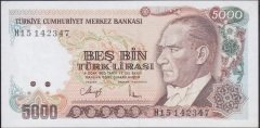 7.EMİSYON 4.TERTİP 5000 LİRA H15 142347 ÇİLALTI ÇİL