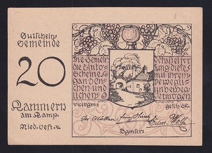 AVUSTURYA 20 HELLER NOTGELD 1920 ÇİL