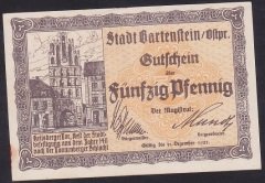 ALMANYA 50 PFENNİNG NOTGELD 1921 ÇİLALTI ÇİL