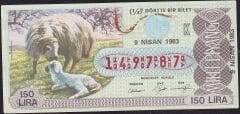 1983 9 Nisan Çeyrek Bilet - K Serisi