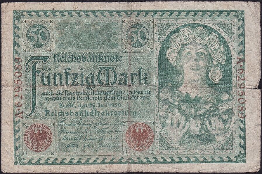Almanya 50 Mark 1920 Temiz