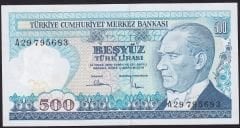 7.Emisyon 1.Tertip 500 Lira A29 795683 Çilaltı