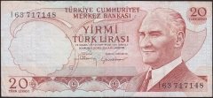 6.Emisyon 4.Tertip 20 Lira I63 717148 Çok Temiz