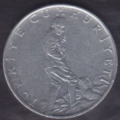 1974 YILI 2.5 LİRA ( DÜZ ) eski para değerleri