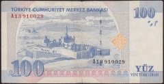 8.Emisyon 100 YTL A13 910029 Temiz