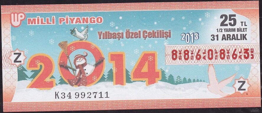 2013 31 Aralık Yarım Bilet - Z Serisi