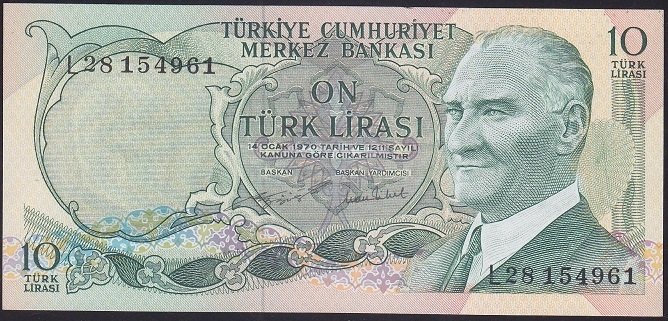 6.EMİSYON 2.TERTİP 10 LİRA L28 154961 ÇİLALTI ÇİL