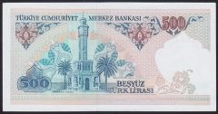 7.EMİSYON 2.TERTİP 500 LİRA D61 136865 ÇİLALTI