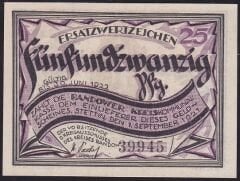 Almanya 25 Pfennig Notgeld 1921 Çil Filigranlı
