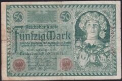 Almanya 50 Mark 1920 Çok Temiz