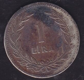 1947 Yılı 1 Lira Gümüş