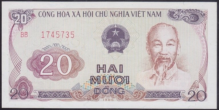 VİETNAM 20 DONG 1985 ÇİLALTI