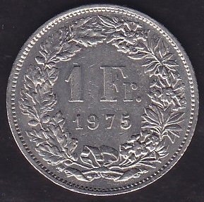 İsviçre 1 Frank 1975