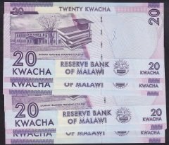 MALAWI 20 KWACHA 2012 ÇİL 10 ADET SERİ TAKİPLİ