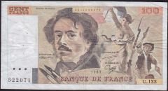 Fransa 100 Frank 1987 Çok Temiz