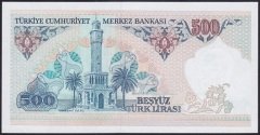 7.EMİSYON 2.TERTİP 500 LİRA E19 029888 ÇİL