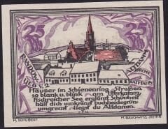 Almanya 25 Pfennig Notgeld 1921 Çil Filigranlı