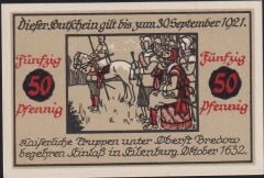 Almanya 50 Pfennig Notgeld 1921 Çil