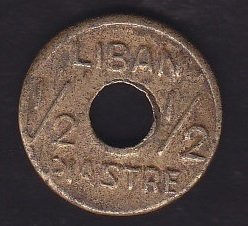 LÜBNAN 1/2 PİASTRE TEMİZ TARİHSİZ 1941