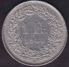 İsviçre 1 Frank 1988