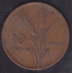 1964 Yılı 10 Kuruş Çok Temiz