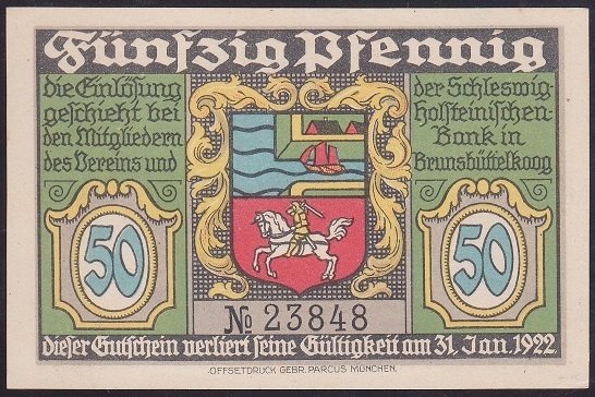 ALMANYA 50 PFENNİNG NOTGELD 1922 ÇİL