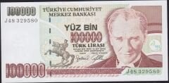 7.Emisyon 3.Tertip 100000 Lira J48 329580 Çil