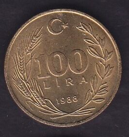1988 Yılı 100 Lira Çilaltı Çil