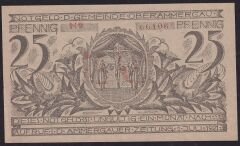 Almanya 25 Pfennig Notgeld 1921 Çilaltı Çil Filigranlı