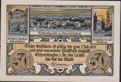 Almanya 50 Pfennig Notgeld 1921 Çil