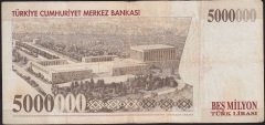 7.Emisyon 5 000 000 Lira G66 072282 Çok Temiz