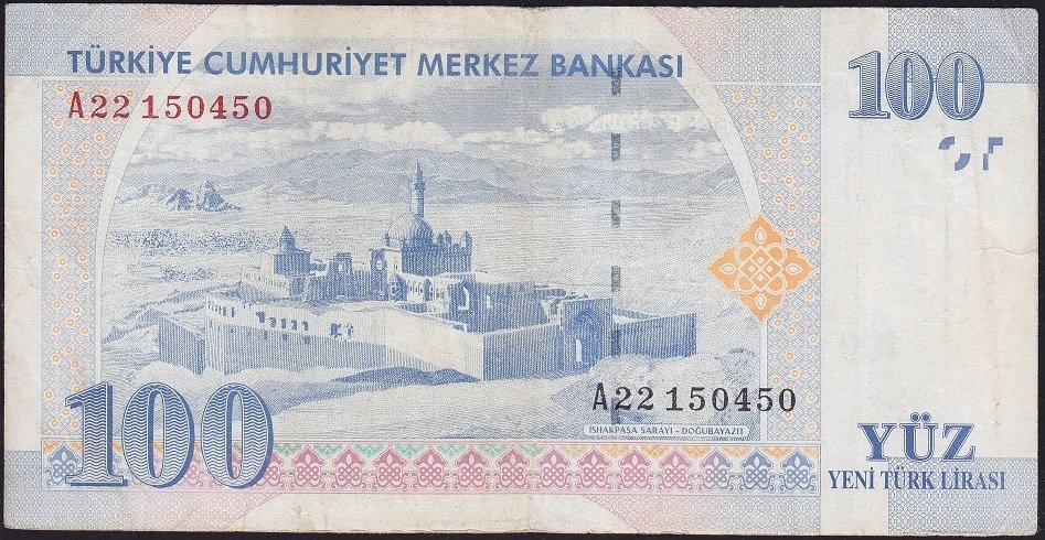 8.Emisyon 100 YTL A22 150450 Çok Temiz