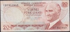 6.Emisyon 4.Tertip 20 Lira I57 912915 Çok Temiz