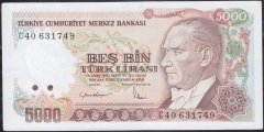 7.Emisyon 2.Tertip 5000 Lira C40 631749 Çilaltı Çil