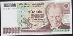 7.EMİSYON 2.TERTİP 100000 LİRA D38 857594 ÇİLALTI