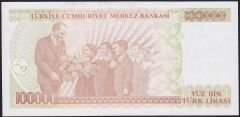 7.Emisyon 3.Tertip 100000 Lira J47 394616 Çil