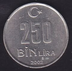 2002 Yılı 250.000 Lira