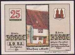 Almanya 25 Pfennig Notgeld 1921 Çil