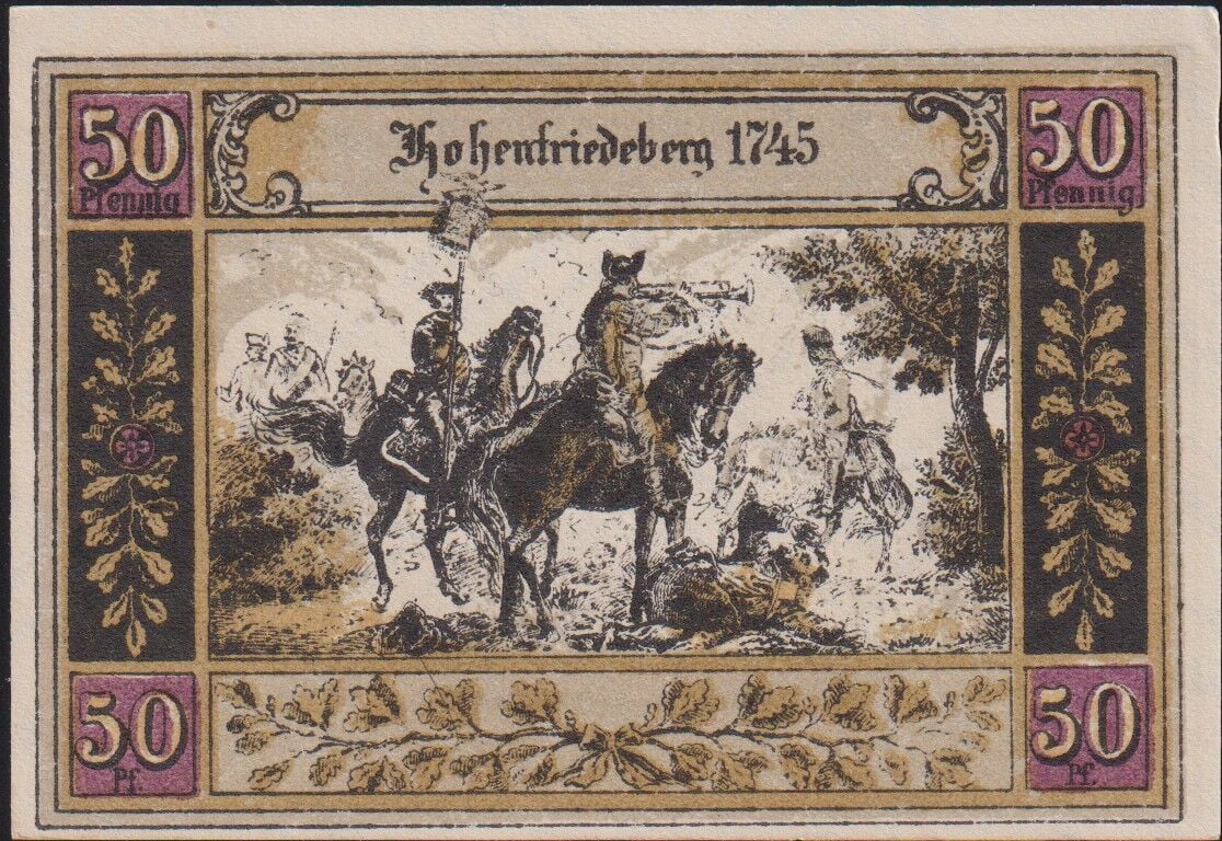 Almanya 50 Pfennig Notgeld 1921 Çil Filigranlı