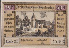 Almanya 50 Pfennig Notgeld 1921 Çil Filigranlı
