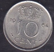 Hollanda 10 Cent 1964
