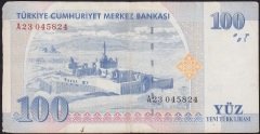 8.Emisyon 100 YTL A23 045824 Haliyle