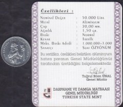 1999 Yılı 50000 Lira FAO Sertifikalı Çil