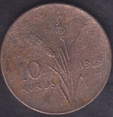 1968 Yılı 10 Kuruş Çok Temiz