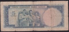 5.Emisyon 1.Tertip 5 Lira B5 395748 Temiz