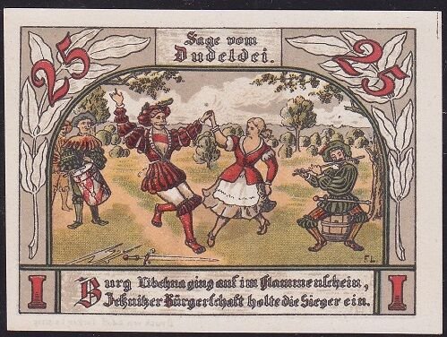 Almanya 25 Pfennig Notgeld 1921 Çil