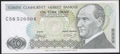 7.Emisyon 1.Tertip 10 Lira C58 526004 Çil