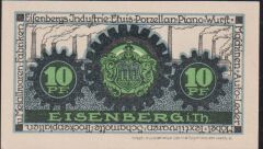 Almanya 10 Pfennig Notgeld 1921 Çil