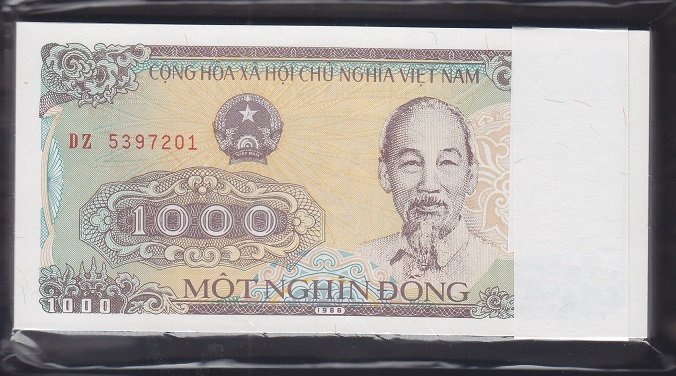 VİETNAM 1000 DONG 1988 ÇİL - DESTE ( 100 ADET)